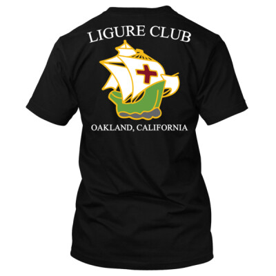 Ligure Club left chest and back T-shirt back