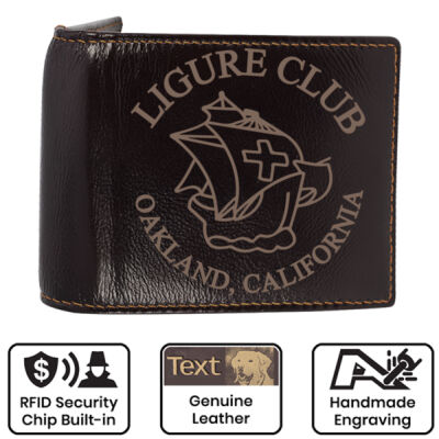Ligure Official - Leather Engraved Wallet Thumbnail