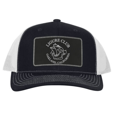 Ligure Official - Engraved C112 Black Leather Patch Hat Thumbnail
