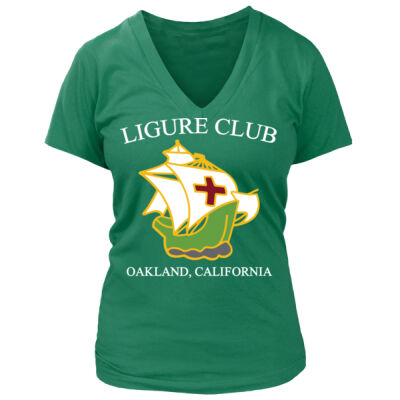 Ligure Official - Dark Design - Center Chest - Women's Premium Deep V-Neck T-Shirt Thumbnail