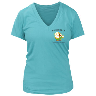 Ligure Official - Light Design - Left Chest - Women's Premium Deep V-Neck T-Shirt Thumbnail