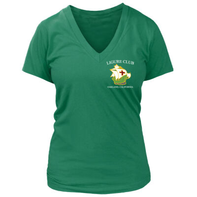 Ligure Official - Dark Design - Left Chest + Back - Women's Premium Deep V-Neck T-Shirt Thumbnail
