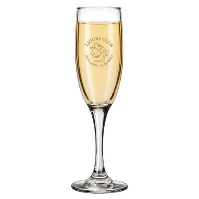 Ligure Official - Engraved - 6oz Champagne Flute Glass Thumbnail