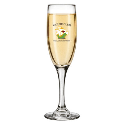 Ligure Official - Full Color - 6oz Champagne Flute Glass Thumbnail