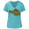 Women's Premium Deep V-Neck T-Shirt Thumbnail