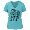 Women's Premium Deep V-Neck T-Shirt Thumbnail
