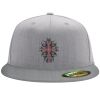 Flexfit 6210 Structured Flat Bill Fitted Hat Thumbnail