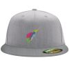 Flexfit 6210 Structured Flat Bill Fitted Hat Thumbnail