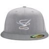 Flexfit 6210 Structured Flat Bill Fitted Hat Thumbnail