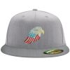 Flexfit 6210 Structured Flat Bill Fitted Hat Thumbnail