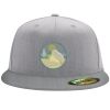 Flexfit 6210 Structured Flat Bill Fitted Hat Thumbnail