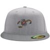 Flexfit 6210 Structured Flat Bill Fitted Hat Thumbnail