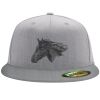 Flexfit 6210 Structured Flat Bill Fitted Hat Thumbnail