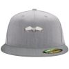 Flexfit 6210 Structured Flat Bill Fitted Hat Thumbnail