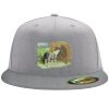 Flexfit 6210 Structured Flat Bill Fitted Hat Thumbnail