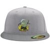 Flexfit 6210 Structured Flat Bill Fitted Hat Thumbnail