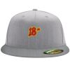 Flexfit 6210 Structured Flat Bill Fitted Hat Thumbnail
