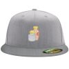 Flexfit 6210 Structured Flat Bill Fitted Hat Thumbnail