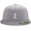 Flexfit 6210 Structured Flat Bill Fitted Hat Thumbnail