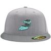 Flexfit 6210 Structured Flat Bill Fitted Hat Thumbnail
