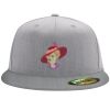 Flexfit 6210 Structured Flat Bill Fitted Hat Thumbnail