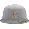 Flexfit 6210 Structured Flat Bill Fitted Hat Thumbnail