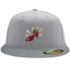 Flexfit 6210 Structured Flat Bill Fitted Hat Thumbnail