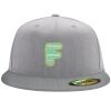 Flexfit 6210 Structured Flat Bill Fitted Hat Thumbnail