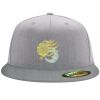 Flexfit 6210 Structured Flat Bill Fitted Hat Thumbnail