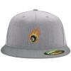 Flexfit 6210 Structured Flat Bill Fitted Hat Thumbnail