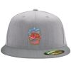 Flexfit 6210 Structured Flat Bill Fitted Hat Thumbnail