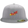 Flexfit 6210 Structured Flat Bill Fitted Hat Thumbnail