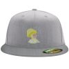 Flexfit 6210 Structured Flat Bill Fitted Hat Thumbnail