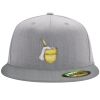 Flexfit 6210 Structured Flat Bill Fitted Hat Thumbnail