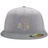 Flexfit 6210 Structured Flat Bill Fitted Hat Thumbnail