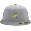 Flexfit 6210 Structured Flat Bill Fitted Hat Thumbnail
